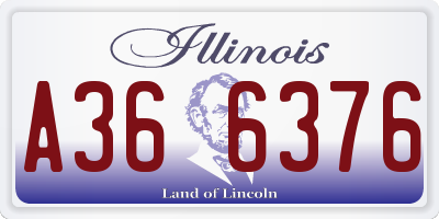 IL license plate A366376