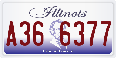 IL license plate A366377