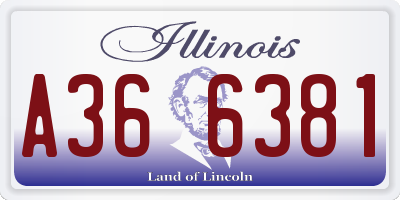 IL license plate A366381