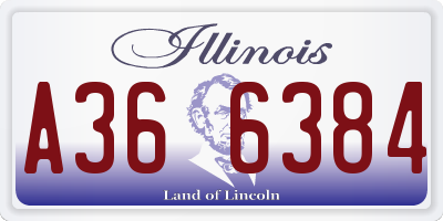 IL license plate A366384