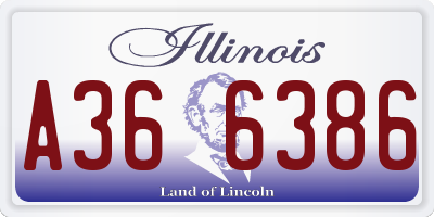 IL license plate A366386