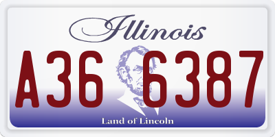 IL license plate A366387