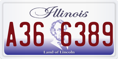 IL license plate A366389