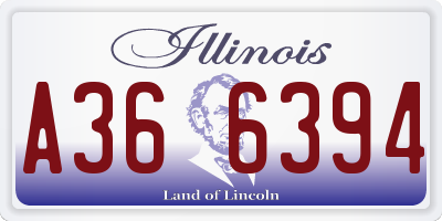 IL license plate A366394