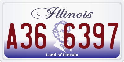 IL license plate A366397