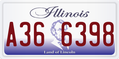 IL license plate A366398