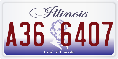 IL license plate A366407