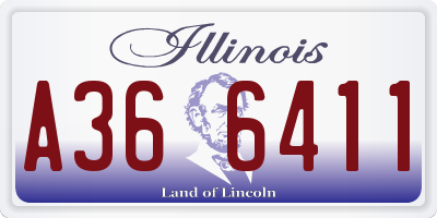 IL license plate A366411