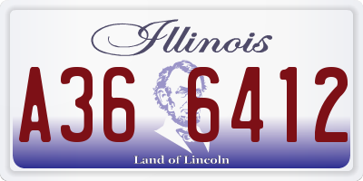 IL license plate A366412