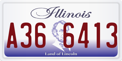 IL license plate A366413