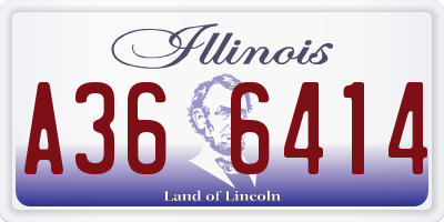 IL license plate A366414