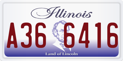 IL license plate A366416