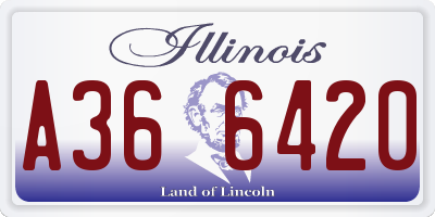 IL license plate A366420