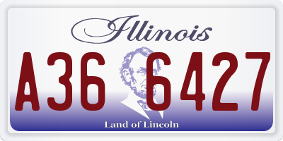 IL license plate A366427