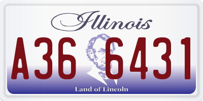 IL license plate A366431