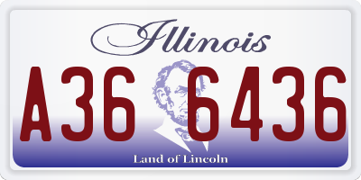 IL license plate A366436