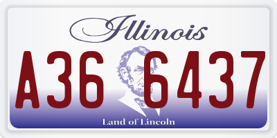 IL license plate A366437