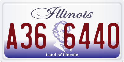 IL license plate A366440