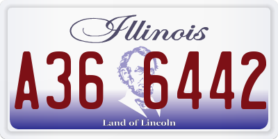 IL license plate A366442