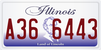 IL license plate A366443