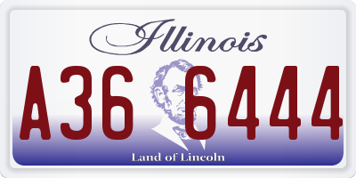 IL license plate A366444