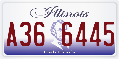 IL license plate A366445