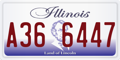 IL license plate A366447