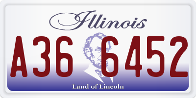 IL license plate A366452