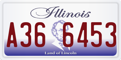 IL license plate A366453