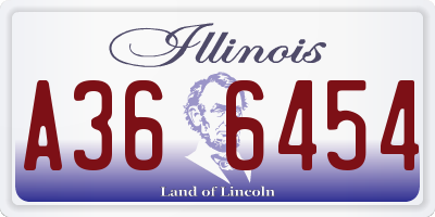 IL license plate A366454