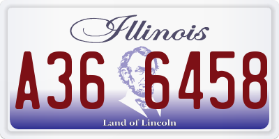 IL license plate A366458
