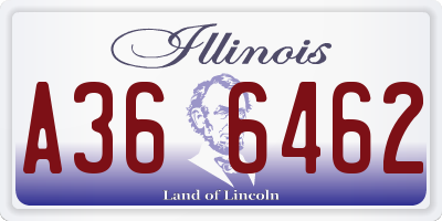 IL license plate A366462