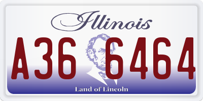 IL license plate A366464