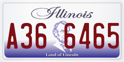 IL license plate A366465
