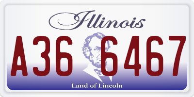 IL license plate A366467