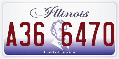 IL license plate A366470
