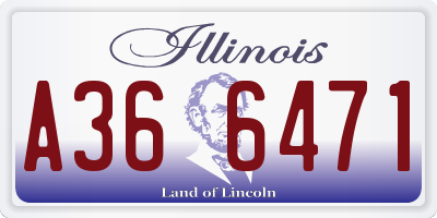 IL license plate A366471