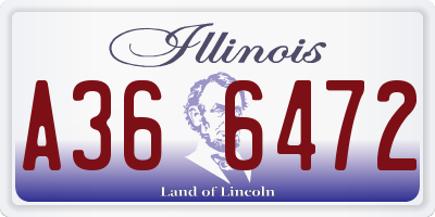 IL license plate A366472