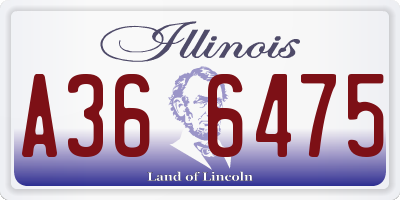 IL license plate A366475