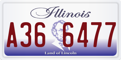 IL license plate A366477