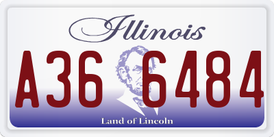 IL license plate A366484