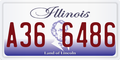 IL license plate A366486