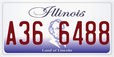 IL license plate A366488