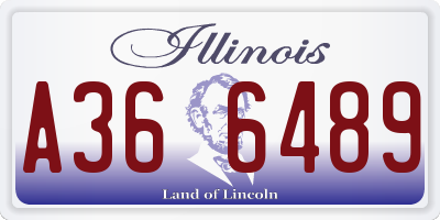 IL license plate A366489