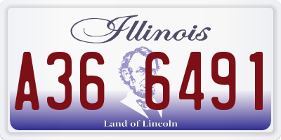 IL license plate A366491