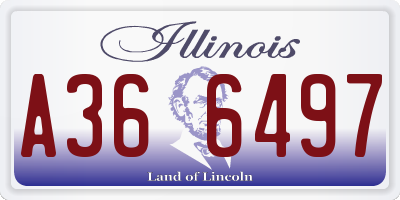 IL license plate A366497