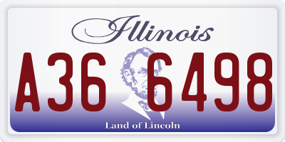 IL license plate A366498
