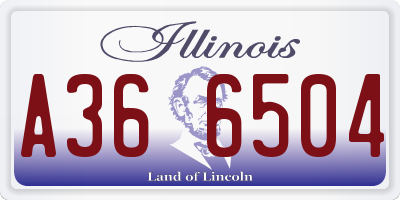 IL license plate A366504
