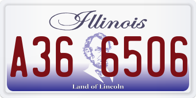 IL license plate A366506