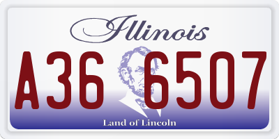 IL license plate A366507